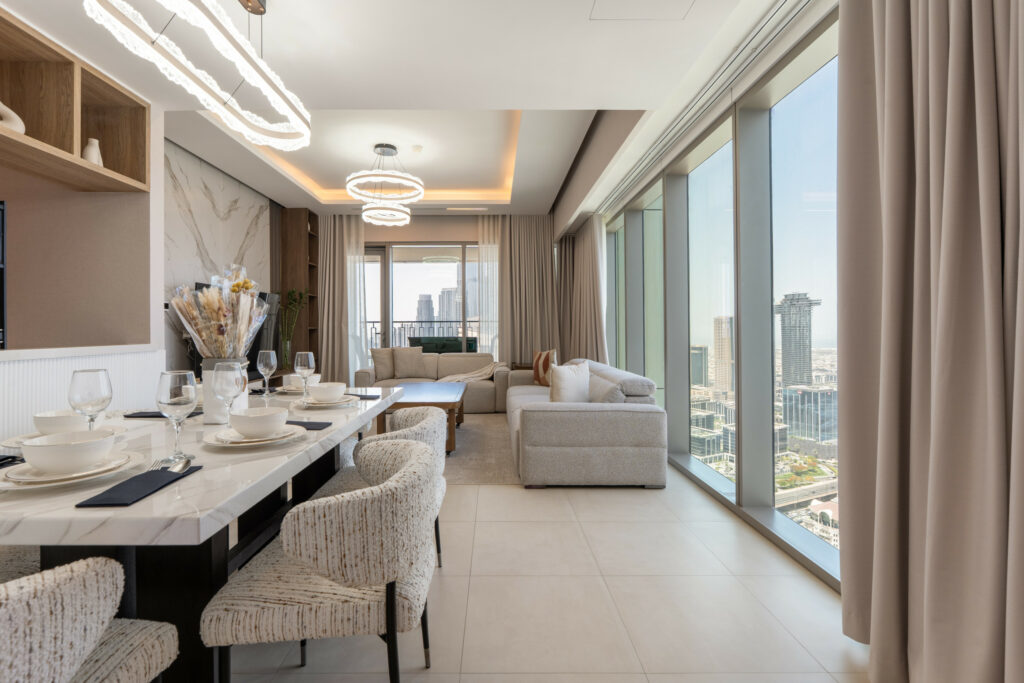 Luxurious 3BR | Burj Khalifa View | Maid’s Room