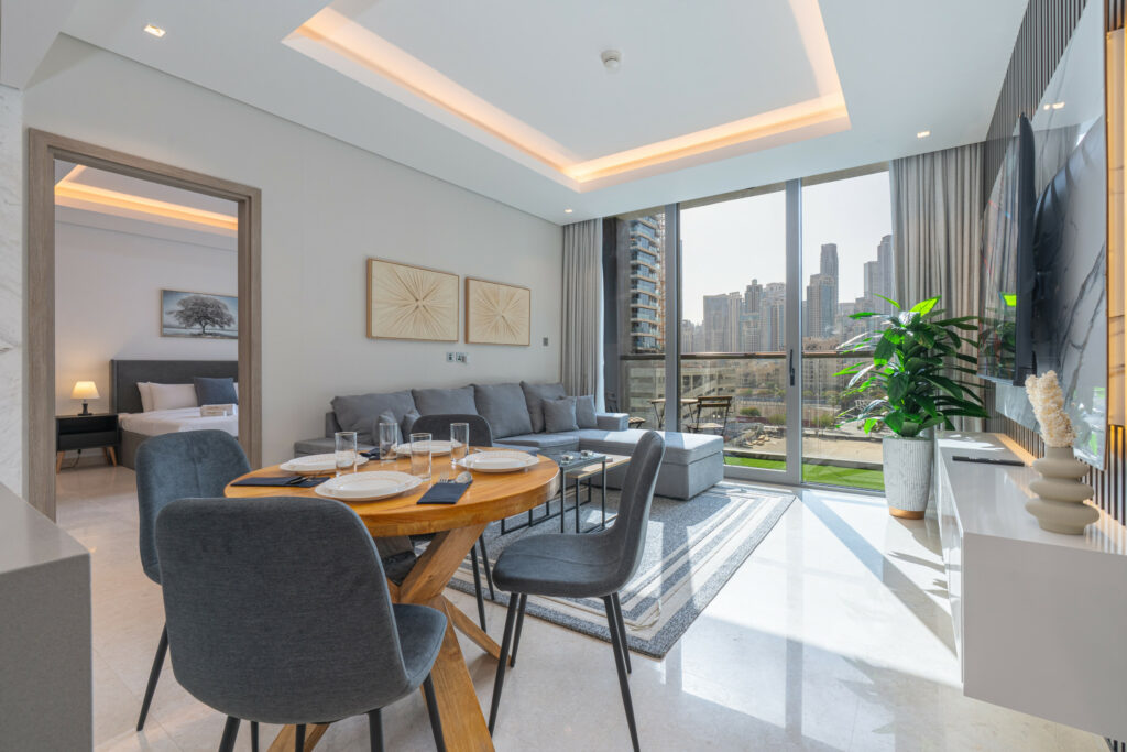 Burj Khalifa View | Contemporary 1BR | Central